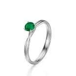 Pierścionek ze szmaragdem naturalnym białe złoto AJPZ_059 Pierścionek ze szmaragdem naturalnym białe złoto AJPZ_059